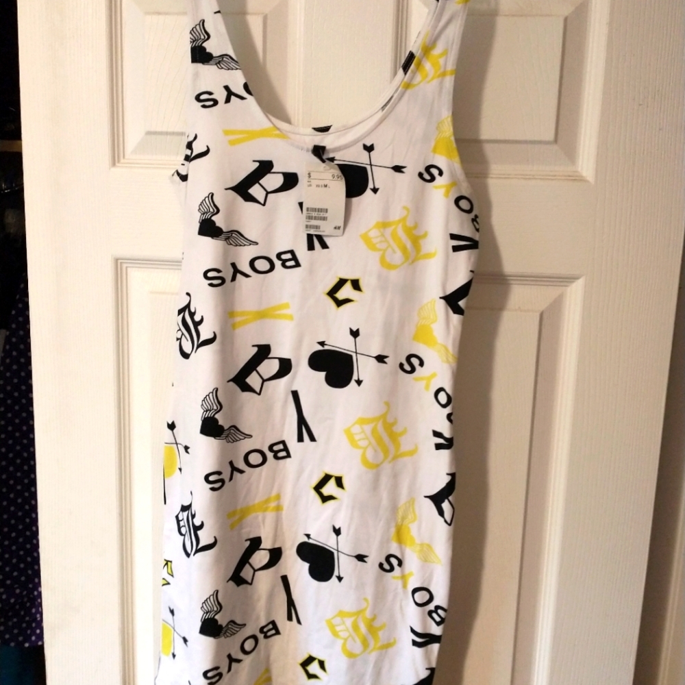 H&M Divided Flying Hearts Boys Tank Dress